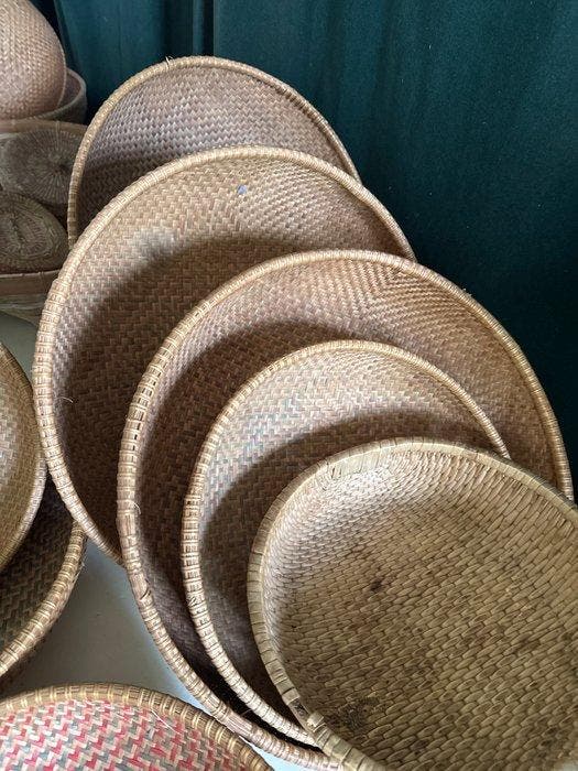 Bak - rotan - 1920-1930 - 19 Handgeweven manden, Antiek en Kunst, Kunst | Designobjecten
