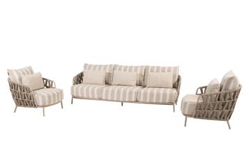 4 Seasons Outdoor Beverly loungeset latte SALE |, Nieuw
