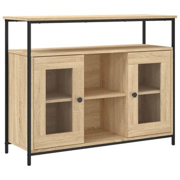 Dressoir Sonoma eiken | Retour deal | Sla nu toe, Huis en Inrichting, Kasten | Dressoirs, 100 tot 150 cm, Verzenden, Klassiek