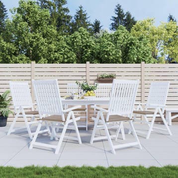 vidaXL Tuinstoelkussens 6 st 50x50x4 cm oxford stof taupe, Verzenden