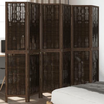 vidaXL Kamerscherm met 6 panelen massief paulowniahout, Verzenden