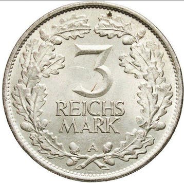 Duitsland, Weimar Republiek 3 Reichsmark 1925