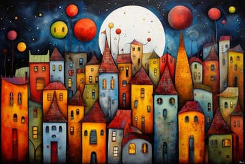 Felix van Horst - Ballooned Boulevard (XXL), Antiek en Kunst