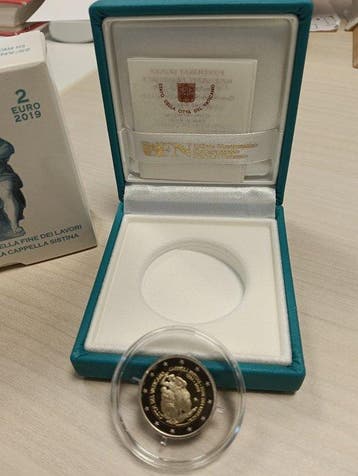 Vaticaan. 2 Euro 2019 Cappella Sistina Proof (Zonder, Postzegels en Munten