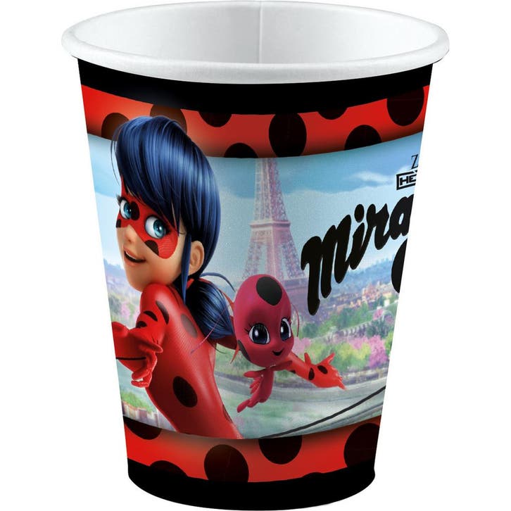 Miraculous Bekers Karton 250ml 8st, Hobby & Loisirs créatifs, Articles de fête, Envoi