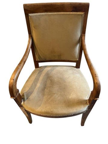 Chaise - Bois - Fauteuil Empire merisier