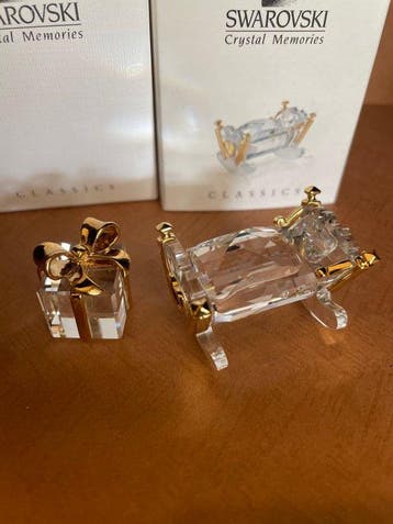 Swarovski - Figurine - Wieg -cadeau (2) - Cristal