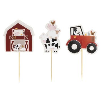 Cocktailprikkers Boerderij 10cm 6st, Verzenden, Nieuw