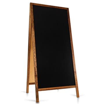 Krijtstoepbord | CLASSIC | Hout | Bruin | 720x450x1560(h)mm, Verzenden