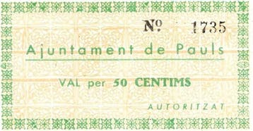 Espagne Spanien Pauls Gemeinderat 50 Centimes, Verzenden, België