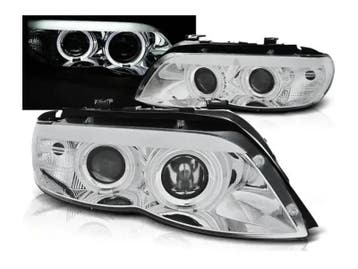 Xenon Angel Eyes koplampen Chrome geschikt voor BMW X5 E53, Verzenden, Nieuw, BMW