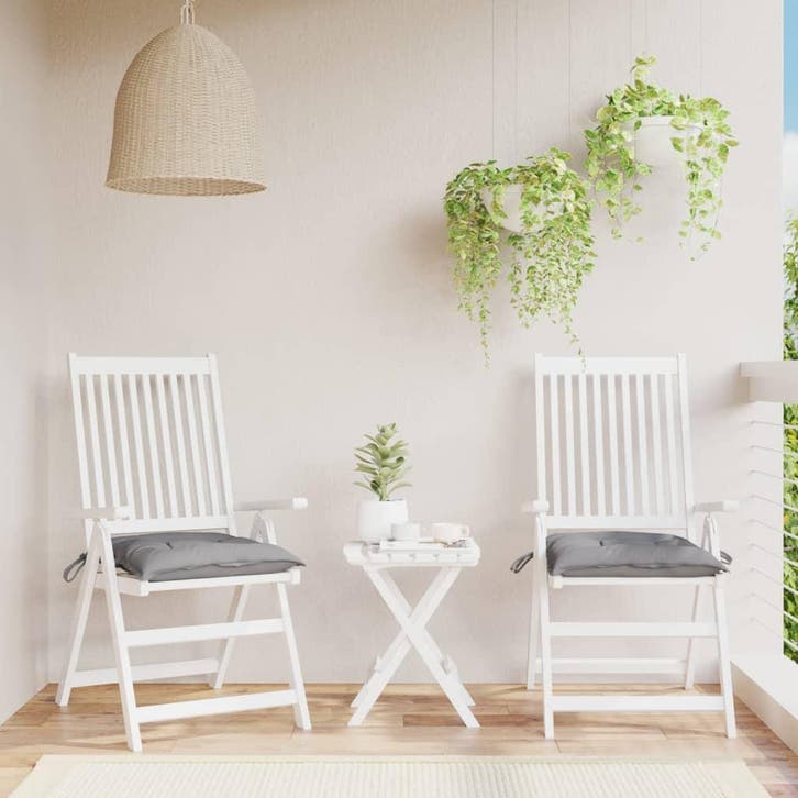 vidaXL Stoelkussens 2 st 50x50x7 cm oxford stof grijs, Huis en Inrichting, Woonaccessoires | Kussens, Nieuw, Verzenden