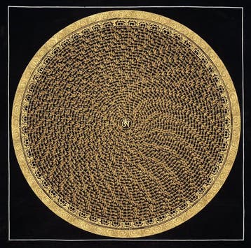 Netra Lama - 100 * 100 cm OM Mantra Mandala | Hand-Painted