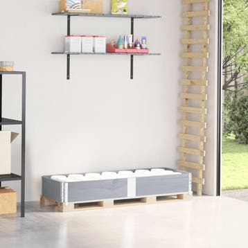 vidaXL Palletopzetrand 150x50 cm massief grenenhout grijs, Verzenden