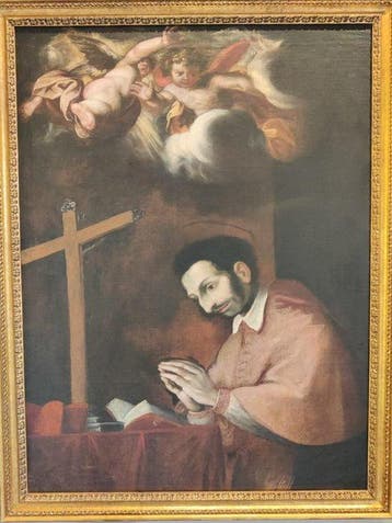 École italienne (XVII) - San Carlo Borromeo in preghiera