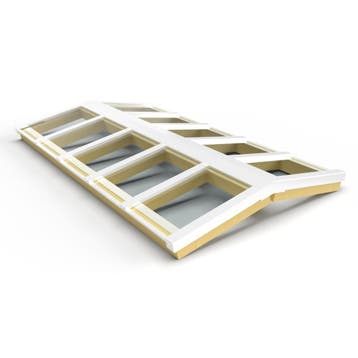 Zelfbouw lichtstraat 10 vak zadeldak 3750x1920mm-Gelaagd dub, Verzenden, Nieuw
