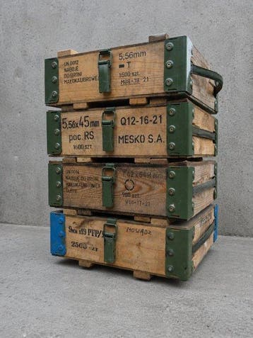 Mesko - Krat (4) - Wz.43 - Hout, Legering - Militaire houten