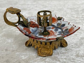 Antieke - Kandelaar - Porselein - Japanse Imari Blaker
