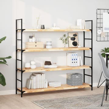vidaXL Wandschappen 2 st zwevend 140x30x4 cm onbehandeld, Verzenden, Nieuw
