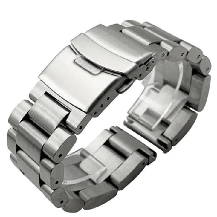 DrPhone ELITE - Metalen 24mm Horlogeband - Druk sluiting -, Bijoux, Sacs & Beauté, Montres connectées, Envoi