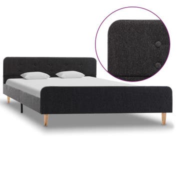 vidaXL Bedframe jute donkergrijs 160x200 cm, Huis en Inrichting, Slaapkamer | Bedden, Verzenden, Nieuw