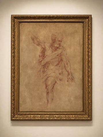 Scuola italiana (XVIII-XIX) - Studio di una figura