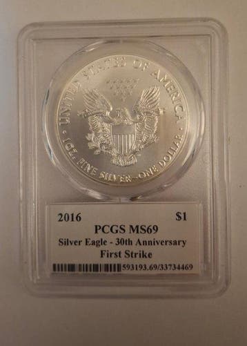 États-Unis. 1 Dollar 2016 American Silver Eagle - 30th