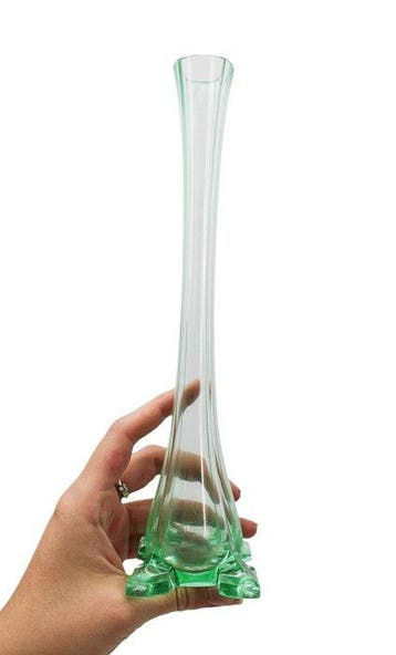 Soliflore Art Nouveau en verre uranifère - Vase à fleur, Antiek en Kunst