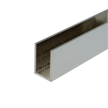 Aluminium U-profiel 40x20x40x2-RVS-2500 mm, Verzenden, Nieuw