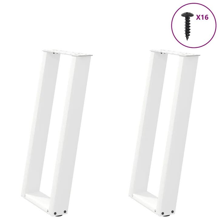 vidaXL Console tafelpoten 2 st U-vormig 38x(72-73) cm staal, Maison & Meubles, Pièces pour table, Envoi