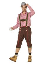 Bruine Lederhose Heren Lang, Hobby en Vrije tijd, Verzenden, Nieuw