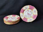 Minton Pink Cockatrice set da 6 piatti piani 22 cm -, Antiek en Kunst