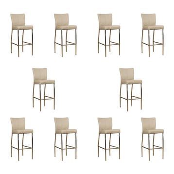 Set van 10 Leren barkrukken Revolt hoog - Toledo Mastic, Nieuw, Leer, Ophalen of Verzenden, 90 cm of meer