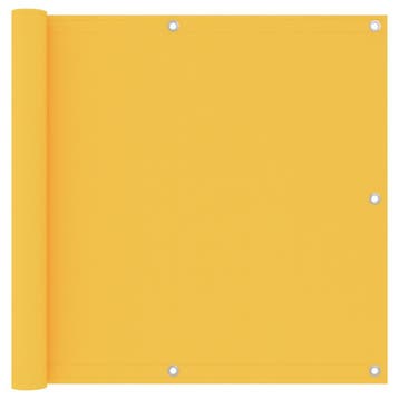 vidaXL Balkonscherm 90x600 cm oxford stof geel, Tuin en Terras, Verzenden, Nieuw