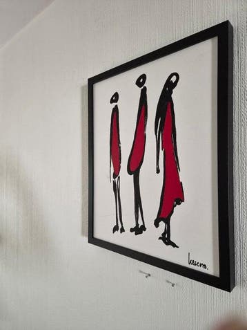 Liesens - Girls just want to have fun (Handpainted on white, Antiek en Kunst