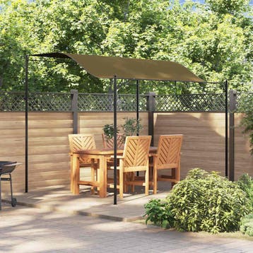 vidaXL Zonneluifel 180 g/m² 3x2,4 m taupe, Tuin en Terras, Verzenden, Nieuw