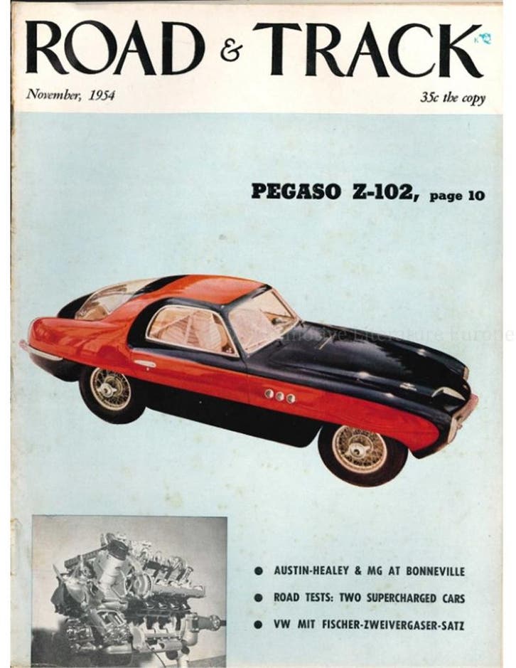 1954 ROAD AND TRACK MAGAZINE NOVEMBER ENGELS, Livres, Autos | Brochures & Magazines