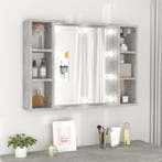 vidaXL Spiegelkast met LED-verlichting 76x15x55 cm, Huis en Inrichting, Verzenden, Nieuw