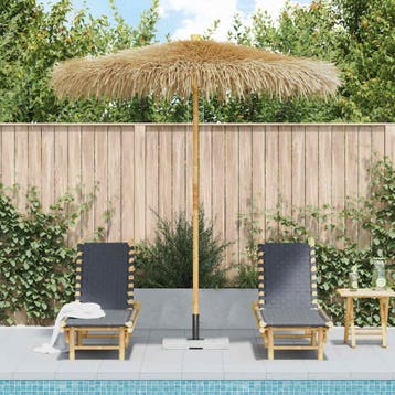 vidaXL Parasol van bamboe met dak van bananenbladeren 270 cm, Verzenden
