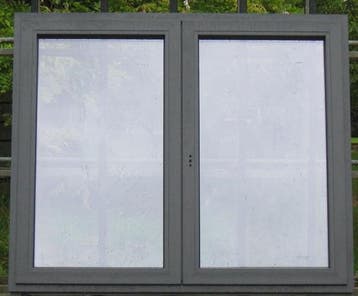 pvc raam , chassis , venster , kozijn 157 x 133 antraciet, Kunststof, Raamkozijn, Nieuw, Ophalen of Verzenden