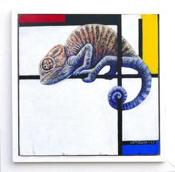 Jos Verheugen - Free after Mondrian, with Chameleon (M1118,