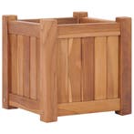 vidaXL Plantenbak verhoogd 30x30x30 cm massief teakhout, Tuin en Terras, Verzenden, Nieuw