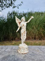 Beeldje - Angel with bird - IJzer