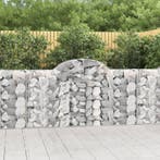 vidaXL Schanskorven 8 st gewelfd 200x30x100/120 cm ijzer, Verzenden, Nieuw