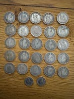 Zwitserland. Lot of 27 coins, incl. silver; 1/2, 1 Franc