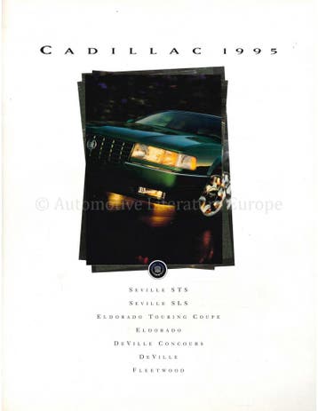 1995 CADILLAC PROGRAMMA BROCHURE ENGELS (USA), Nieuw