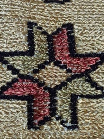 Rare Hand-woven Silk Shahsavan Soumak Kilim from