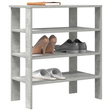vidaXL Schoenenrek 61x32x70 cm bewerkt hout betongrijs, Verzenden