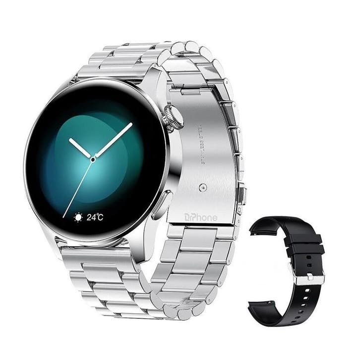 DrPhone ModelX5 - Metalen Smartwatch 46mm - Sport Mannen -, Handtassen en Accessoires, Smartwatches, Nieuw, Verzenden