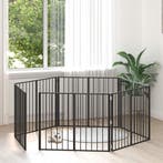 vidaXL Hondendeur 6 pcs Zwart 100 x 80 cm Gegevens staal, Dieren en Toebehoren, Verzenden, Nieuw